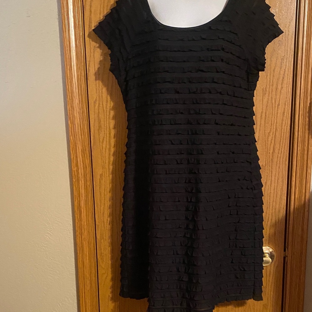 Chic Black Layered Mini Dress
